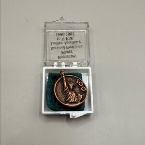 Vintage Rosemary Mazer VFW Copper Coin Statue of Liberty Design 1986- 1987